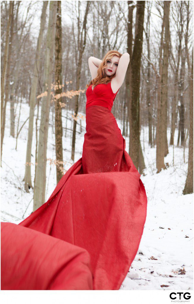 Pittsburgh Fine Art Photography- Flowing Red Dress- Winter ...