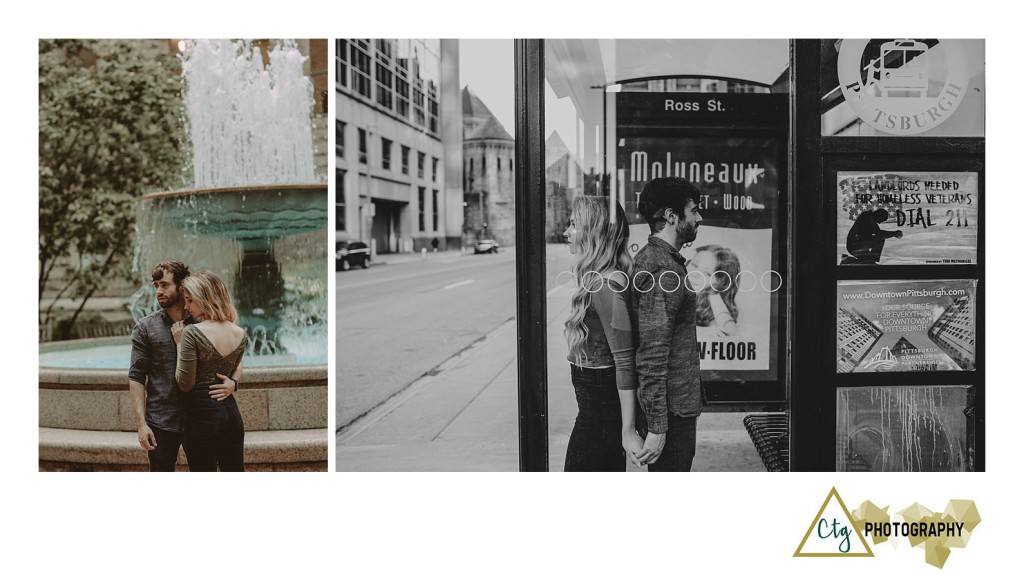 Downtown Pgh Engagement Shoot