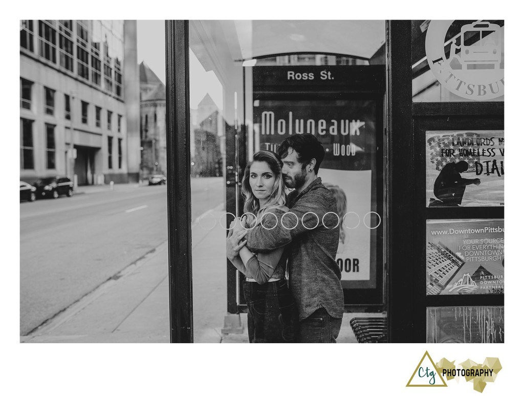 Downtown Pgh Engagement Shoot