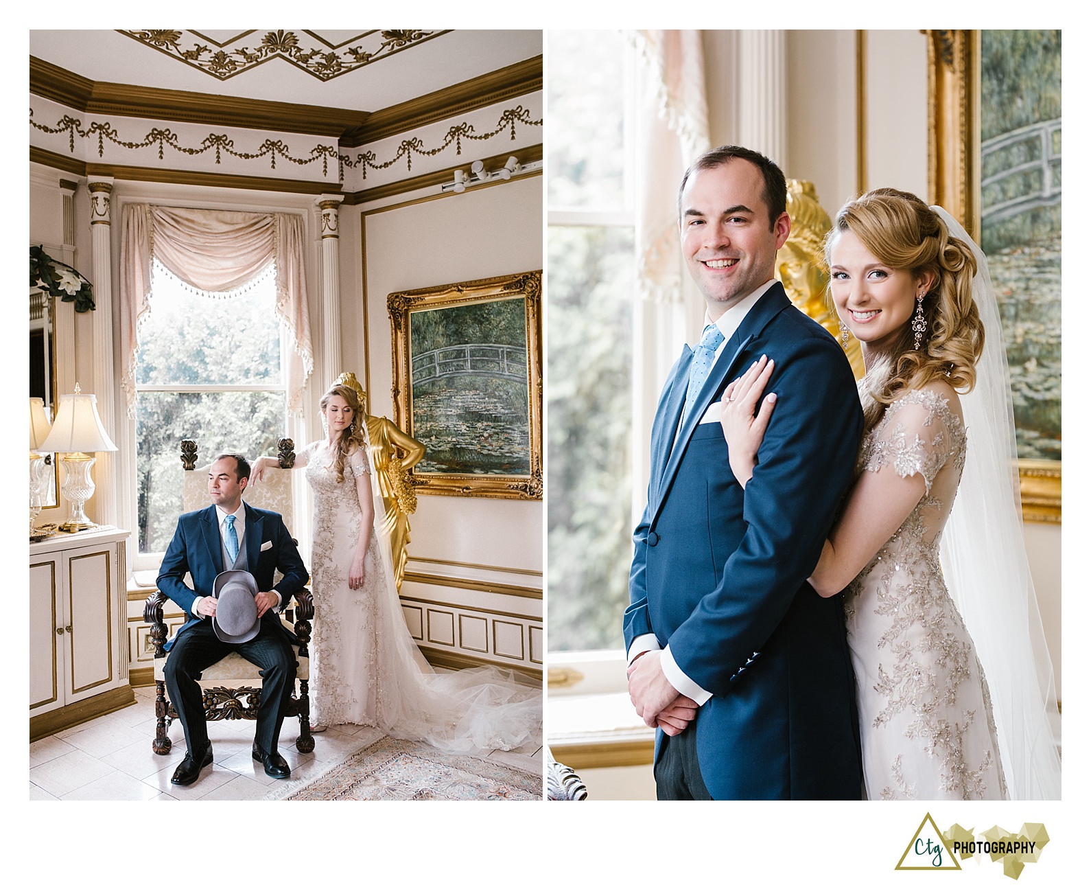 downton abby themed wedding couple