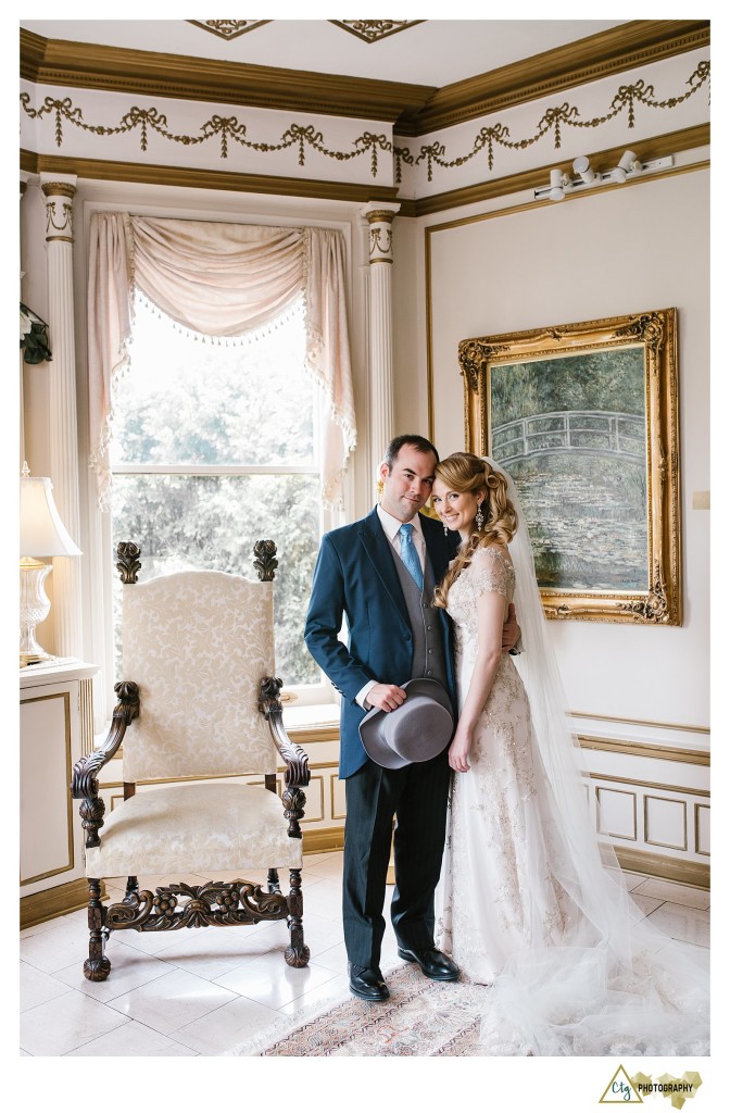 downton abby themed wedding couple