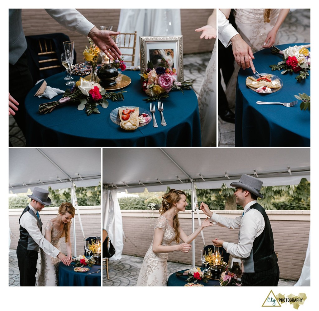 crepes as wedding cake