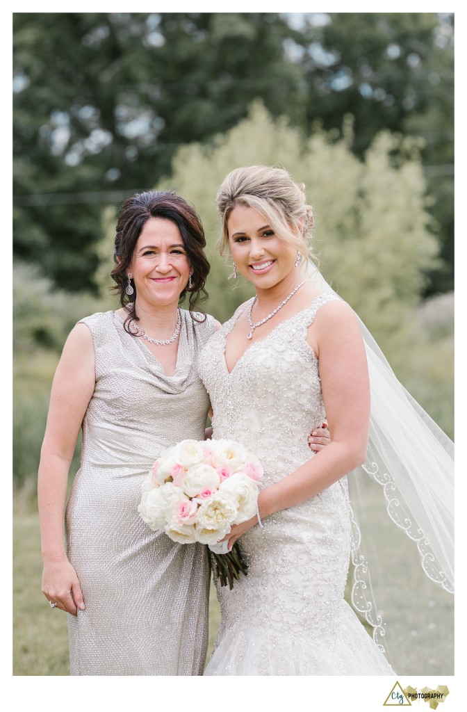 Bride and mom