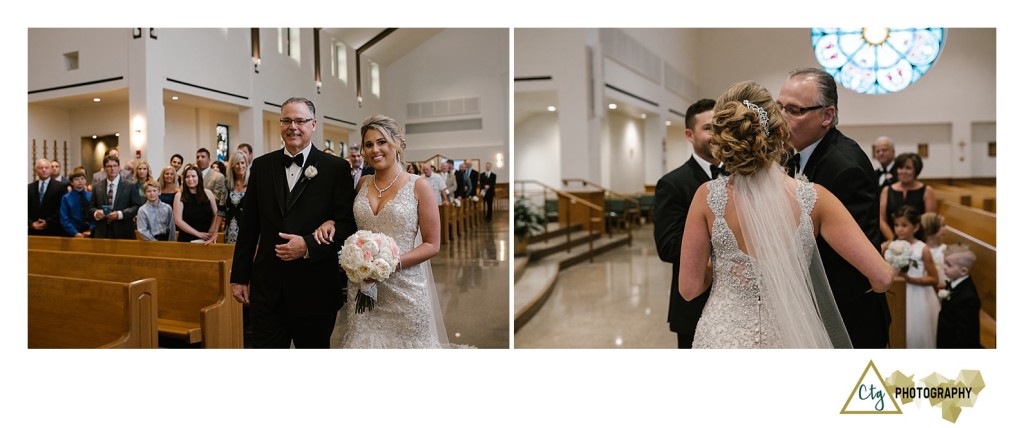 bride walking down aisle 