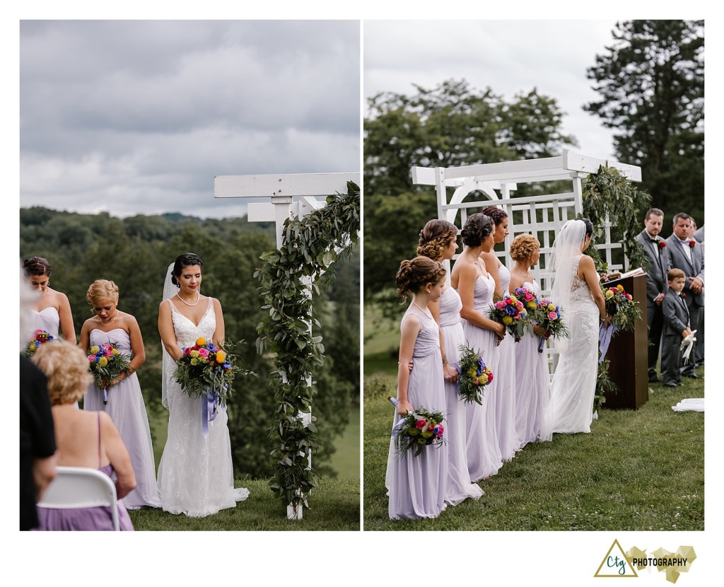 wedding ceremony at kittanning country club