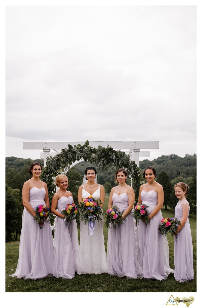 bridesmaids at kittanning country clun