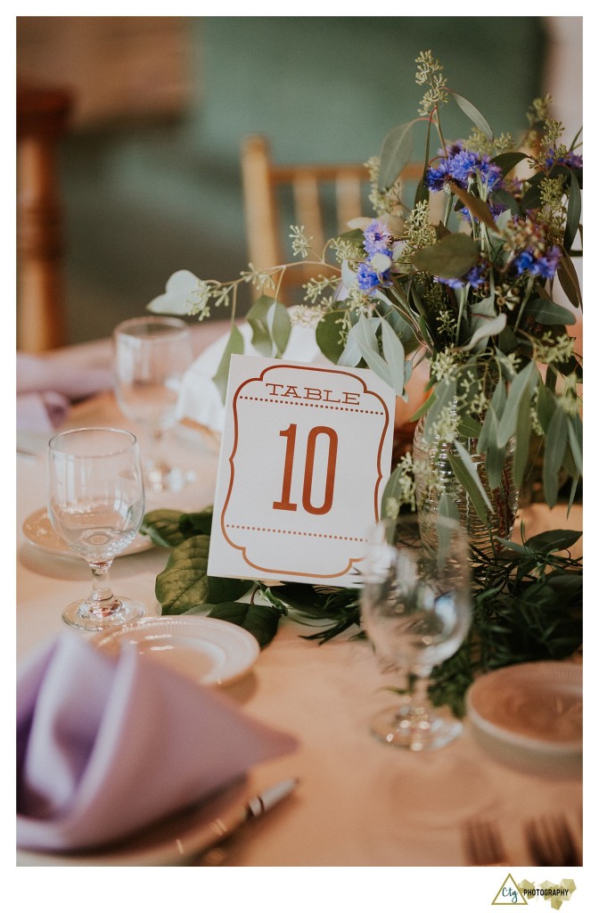 green tablescape for a wedding