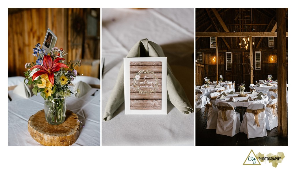 barn wedding details