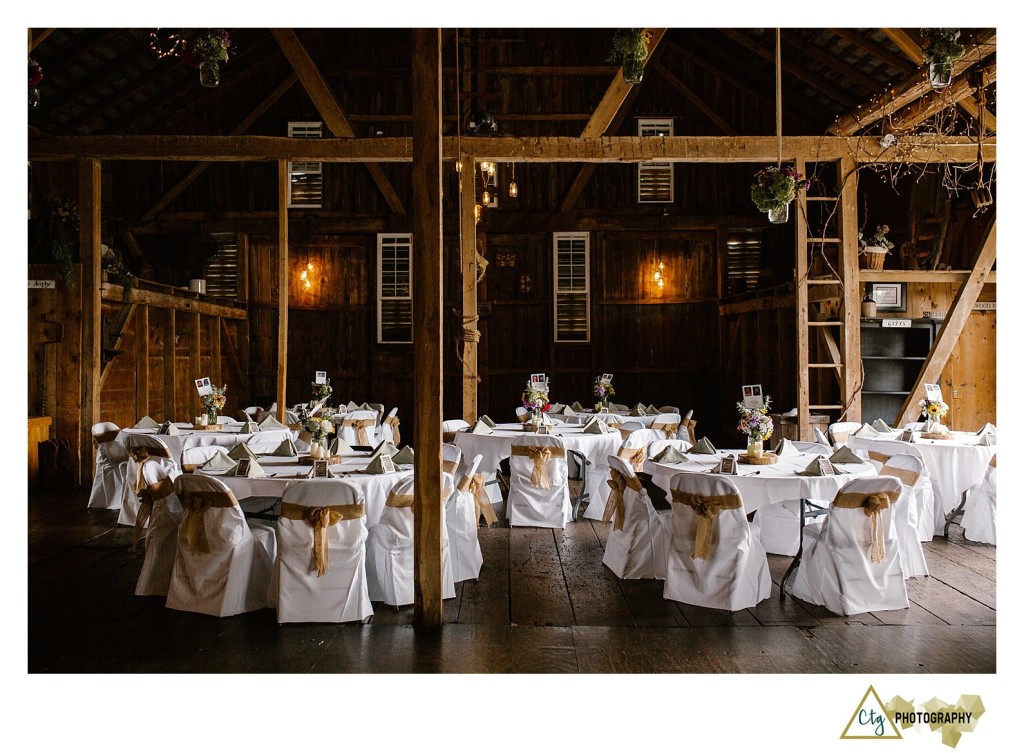 barn wedding details