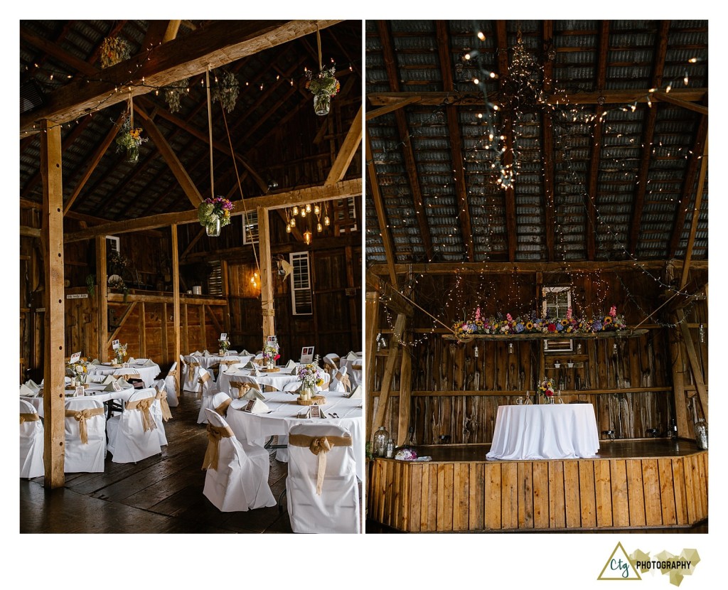 barn wedding details
