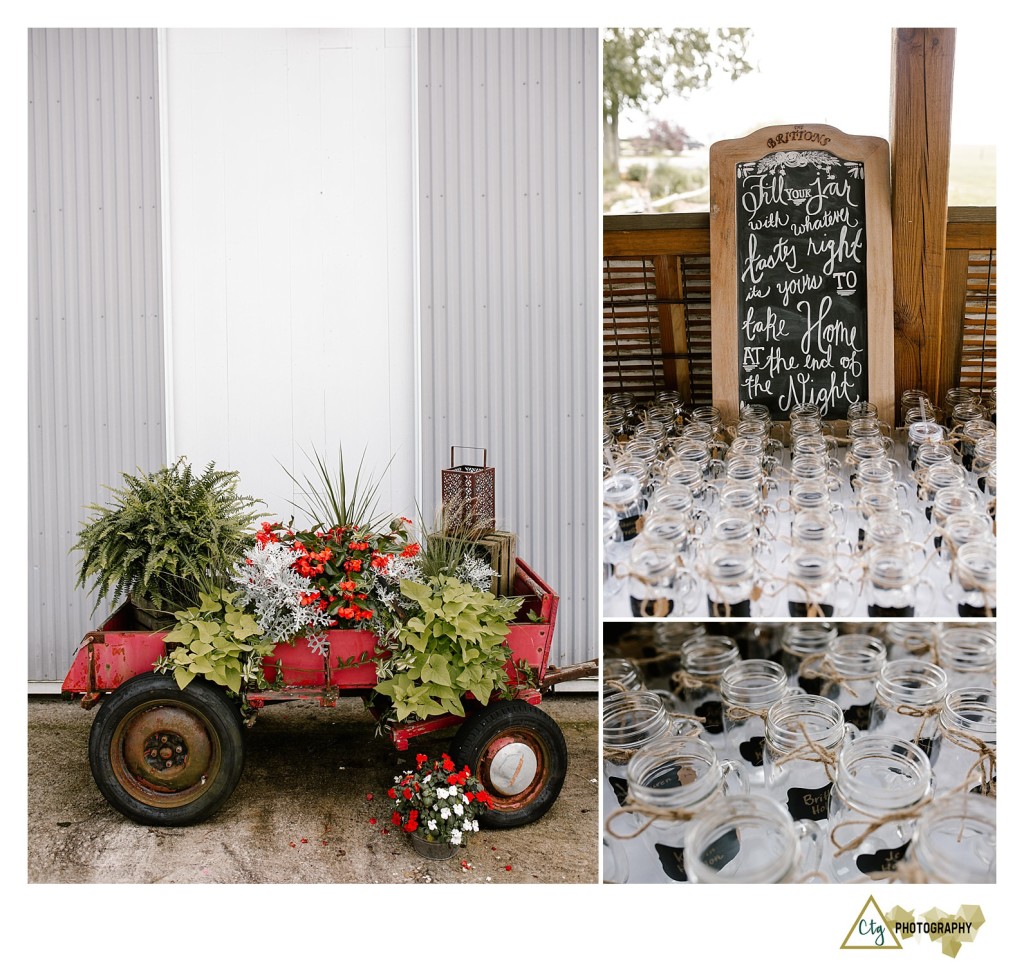 barn wedding details
