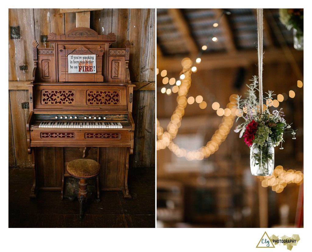 barn wedding details