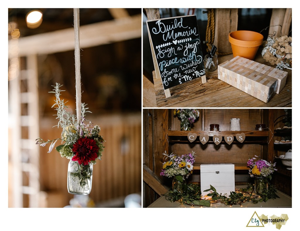 barn wedding details
