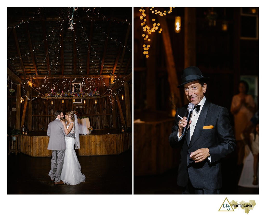 first dance photos at the hayloft 