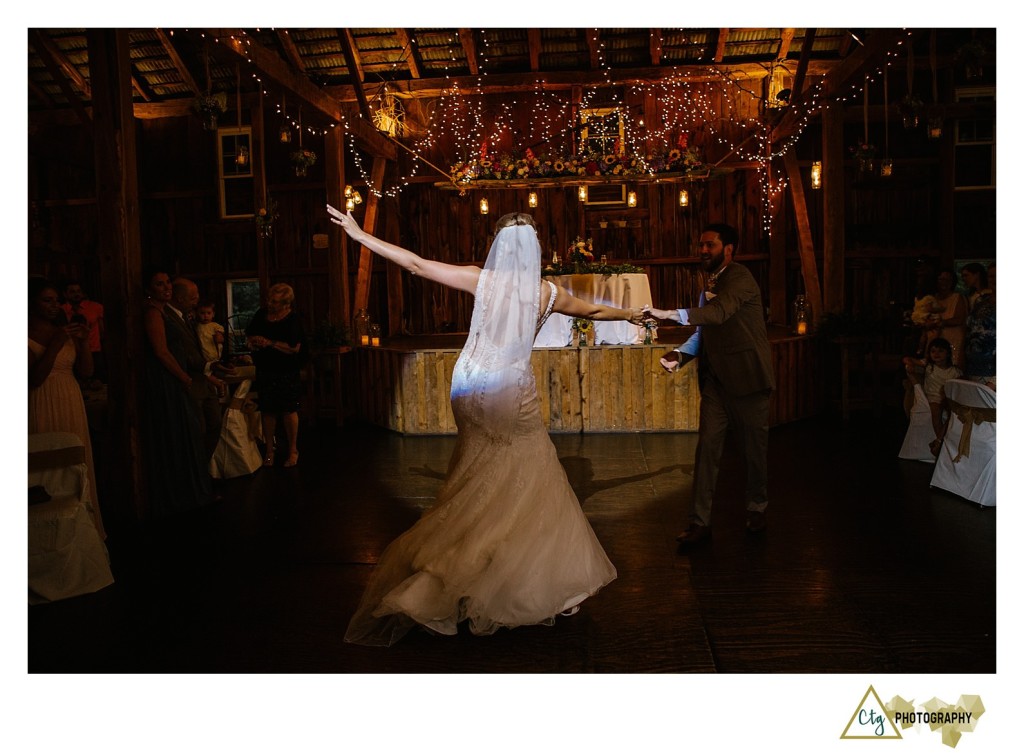 first dance photos at the hayloft 