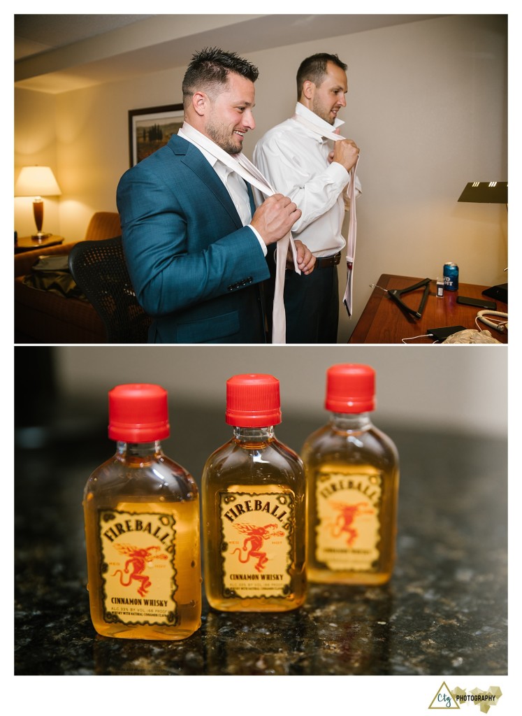 groomsmen getting ready