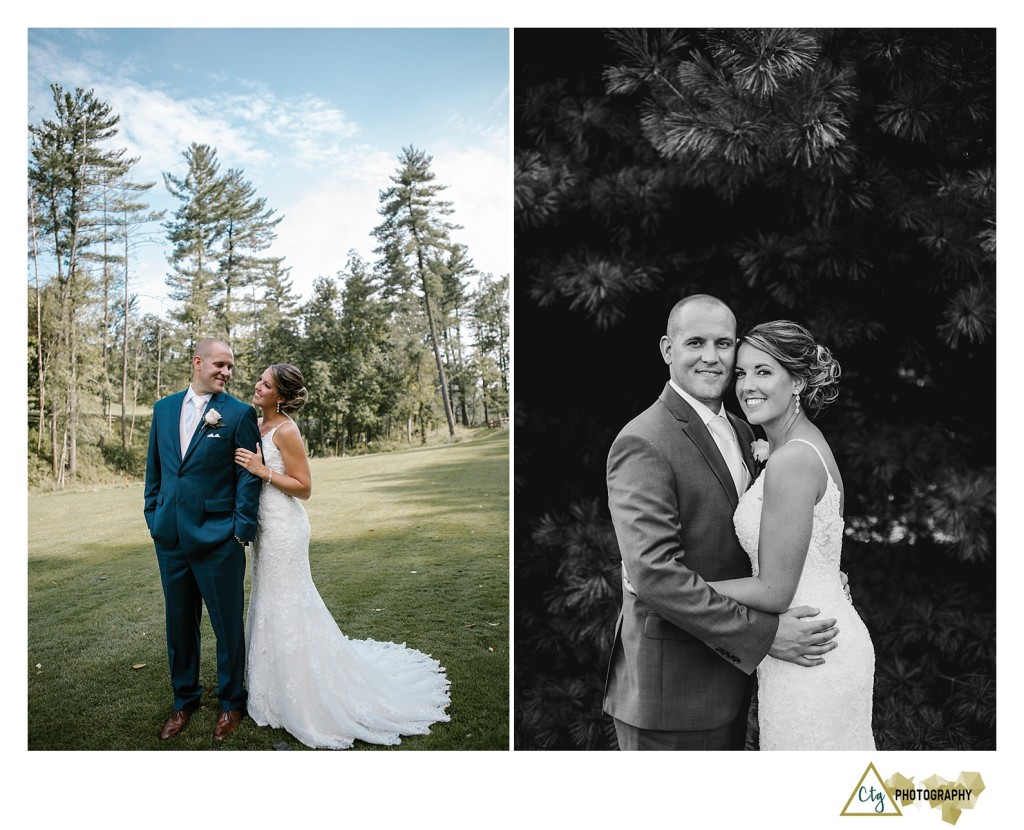 bride and groom at southpointe golf club