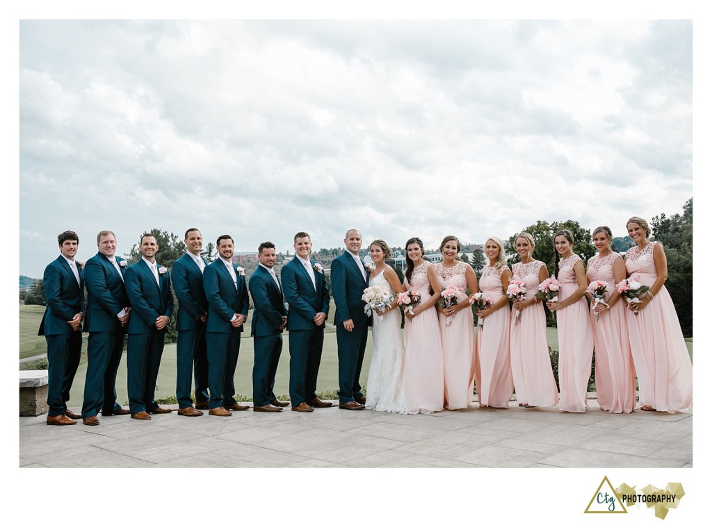 bridal party at southpointe golf club 