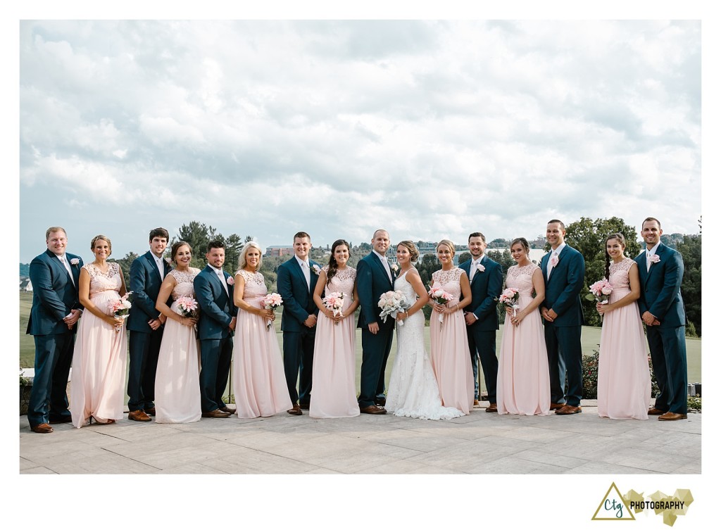 bridal party at southpointe golf club 