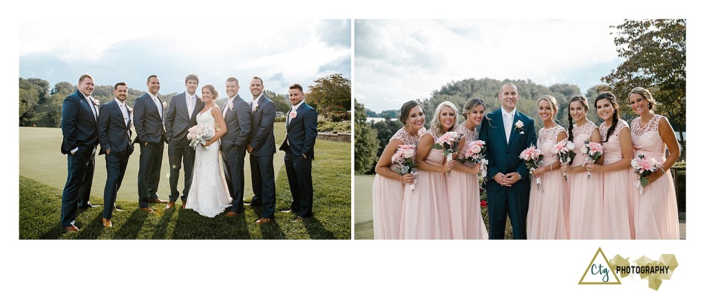 bridal party at southpointe golf club 