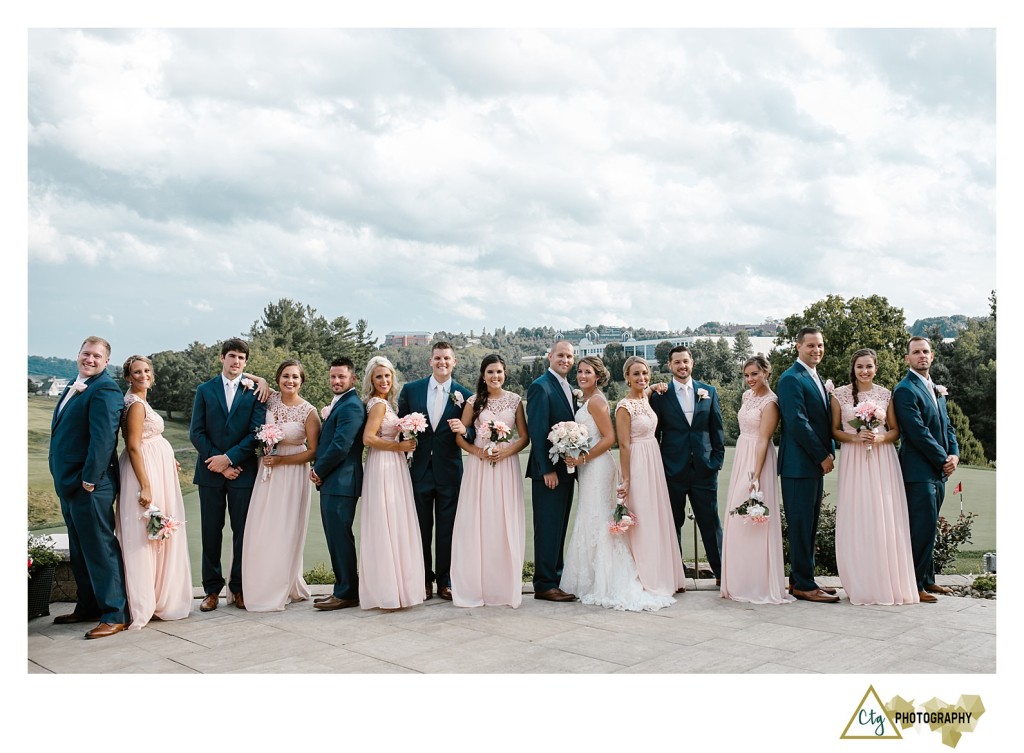 bridal party at southpointe golf club 