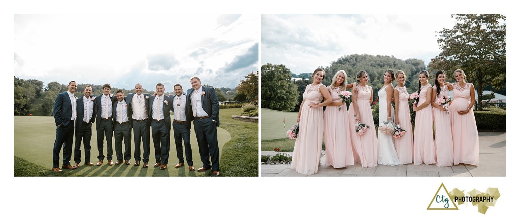 bridal party at southpointe golf club 