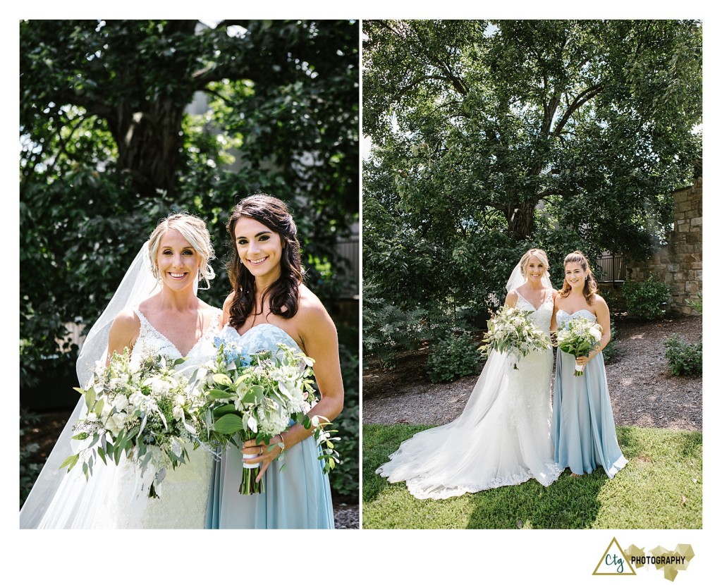 bridesmaids at pittsburgh botanic garden