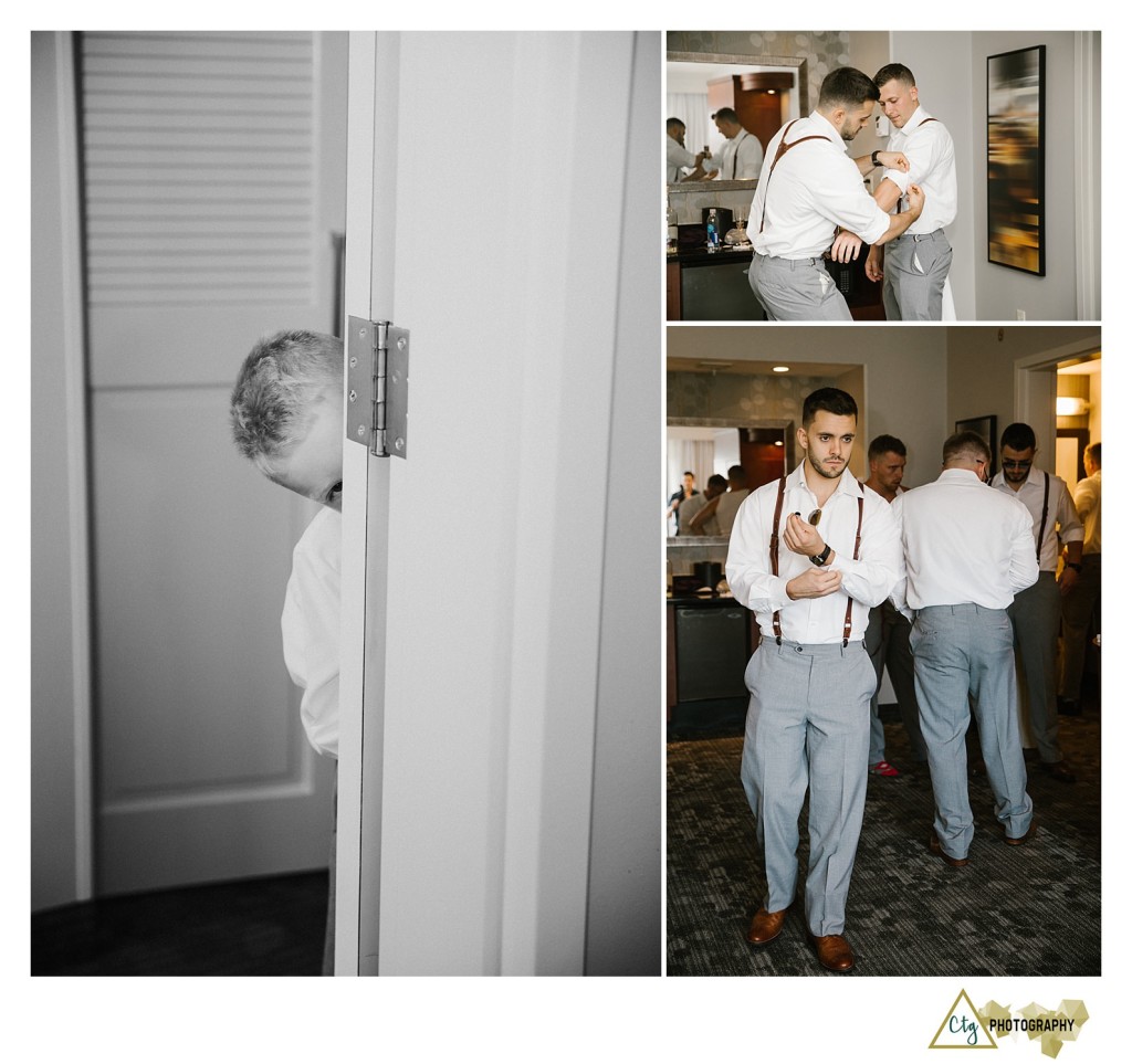 groomsmen getting ready