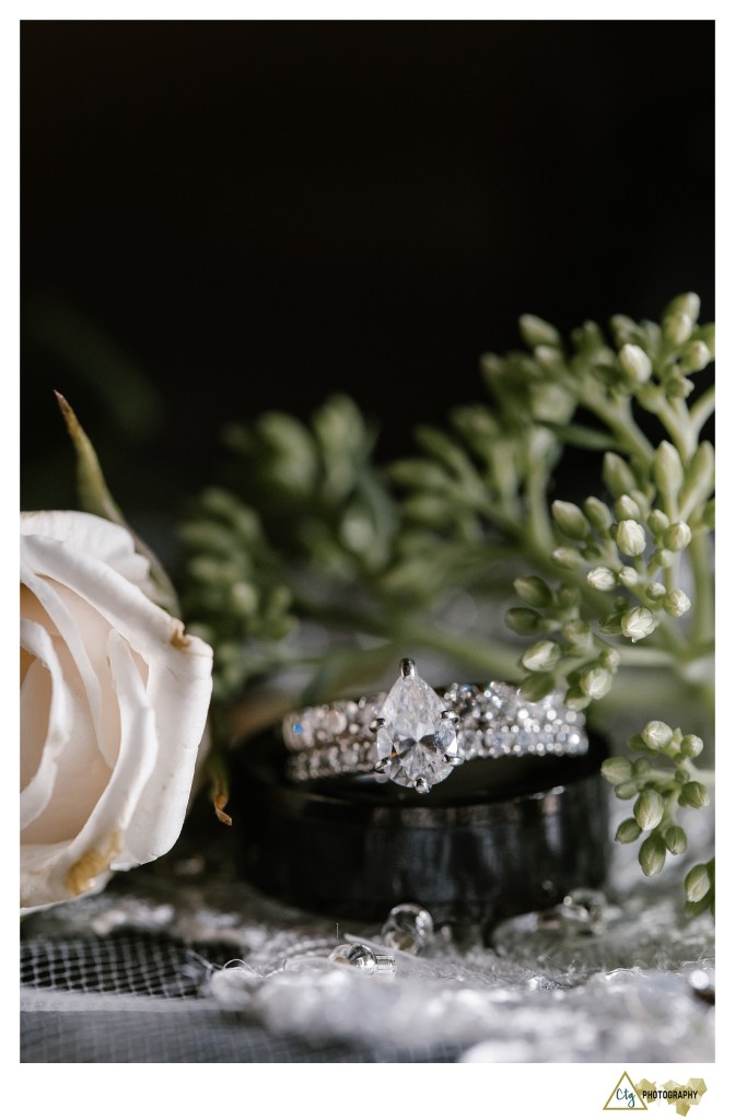 bride and groom at pittsburgh botanic garden