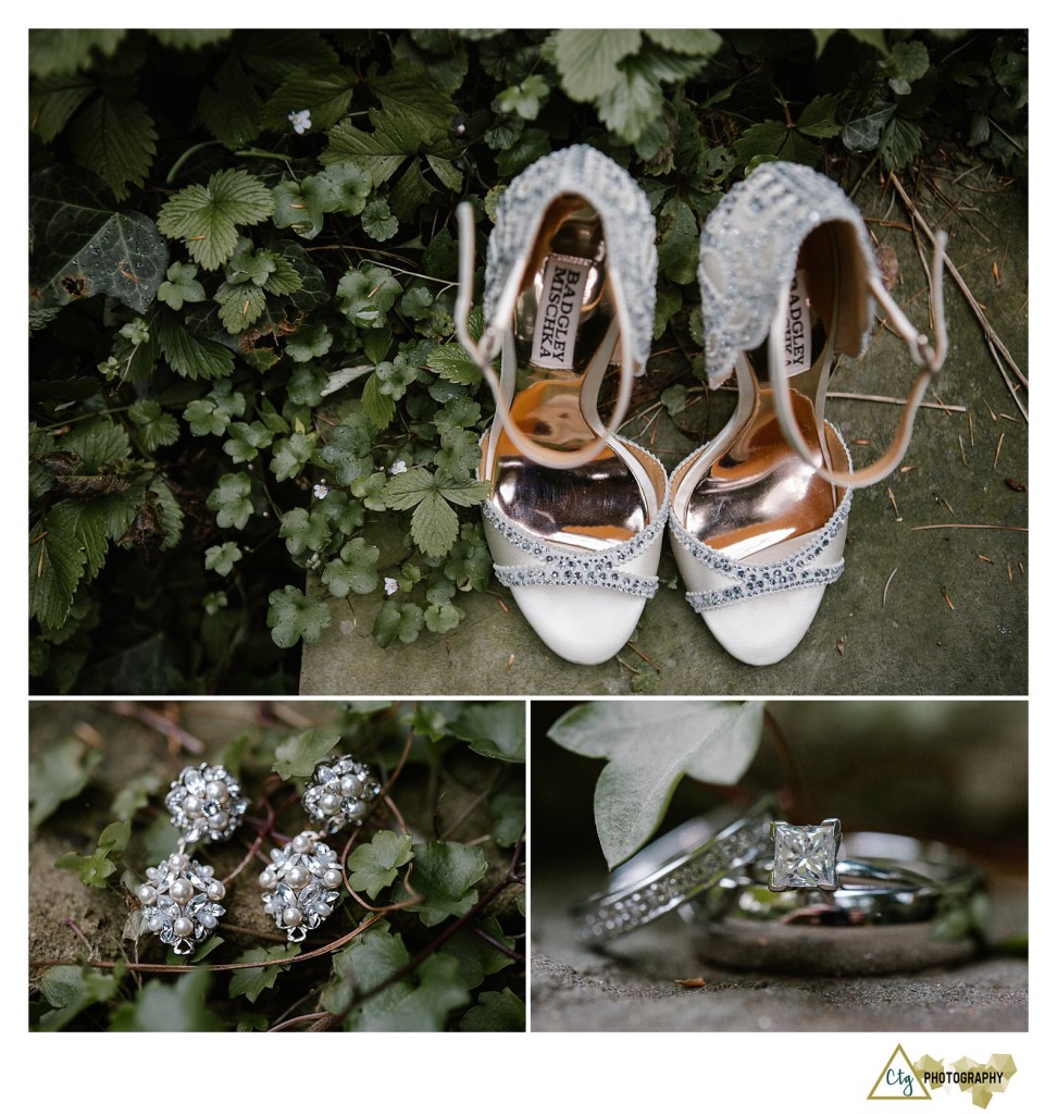Brides shoes in vines