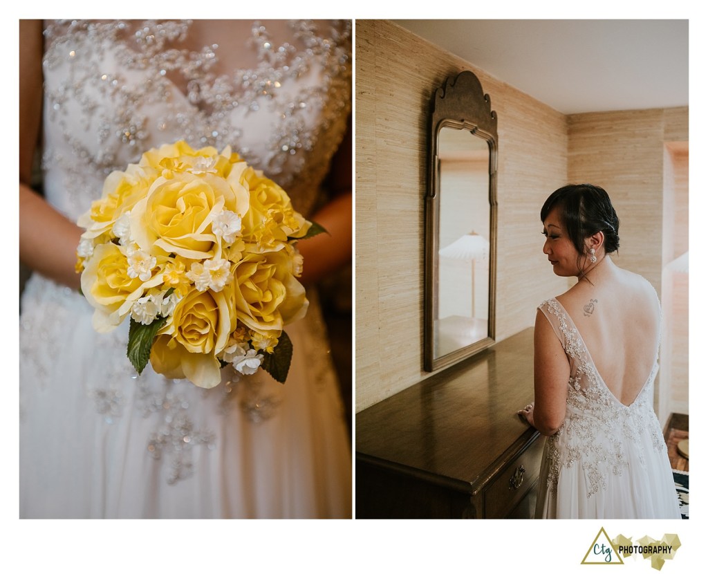 bride getting ready at the hyeholde