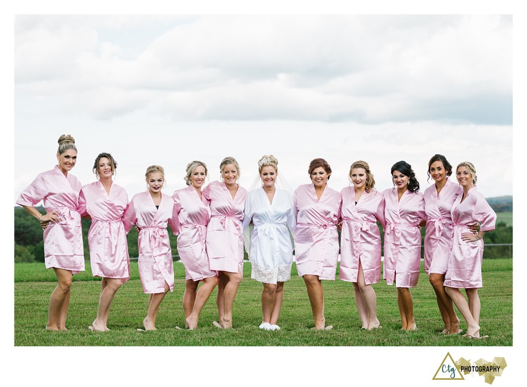 bridesmaids in robes