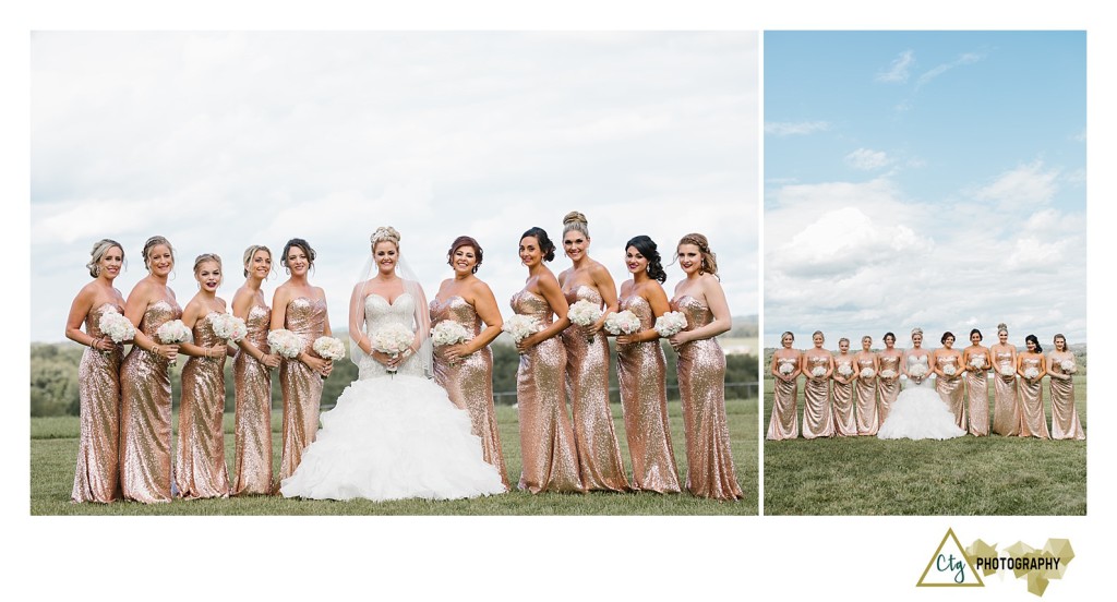 bride with bridesmaids