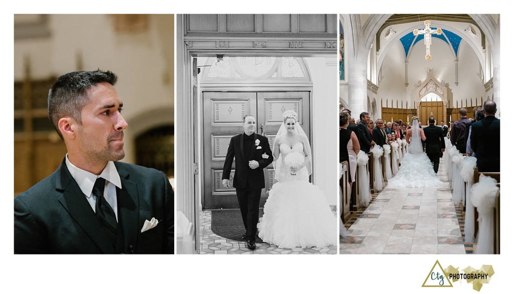 bride walking down aisle