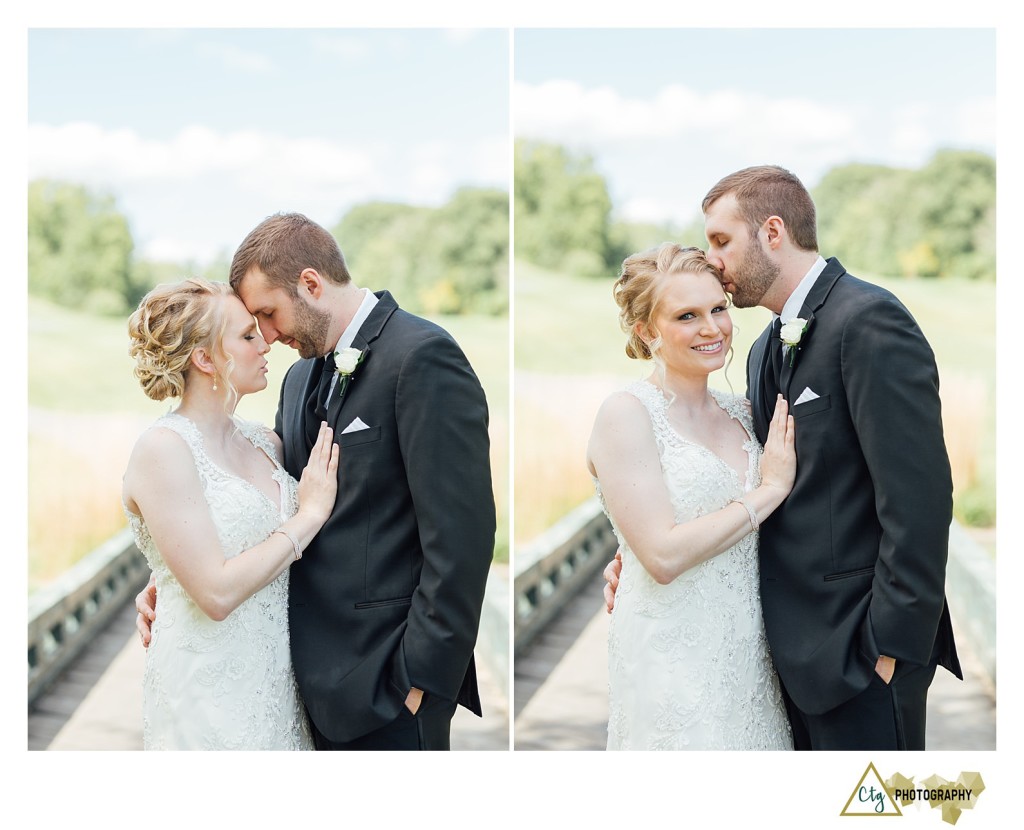 bride and groom at southpointe golf club