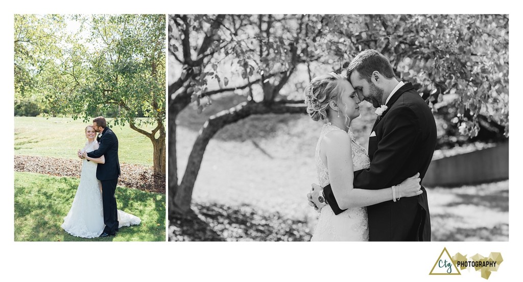 bride and groom at southpointe golf club