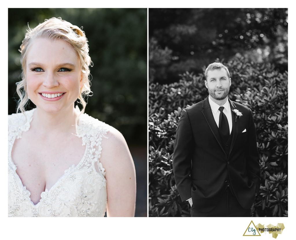 bride and groom at southpointe golf club