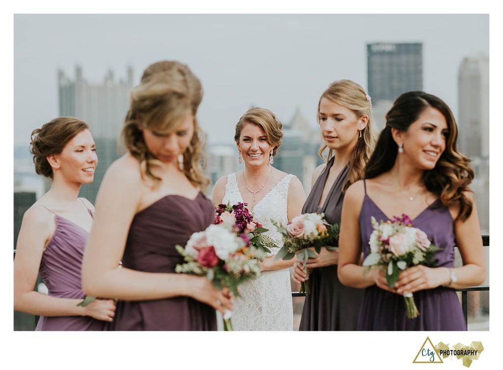 bridal party on mount Washington PA