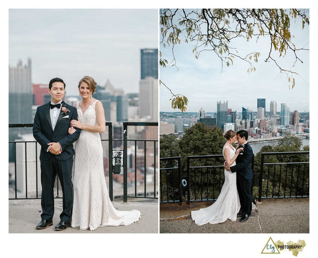 bride and groom on Mount Washington 