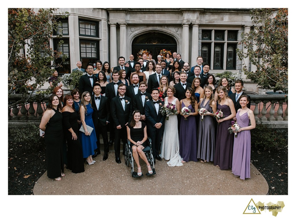 group photo at ceremony at Decor at The Mansions On Fifth