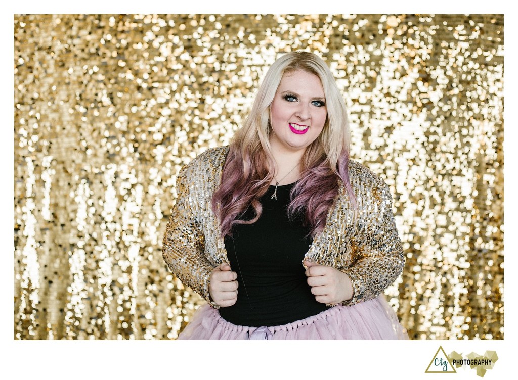 30th bday shoot gold backdrop