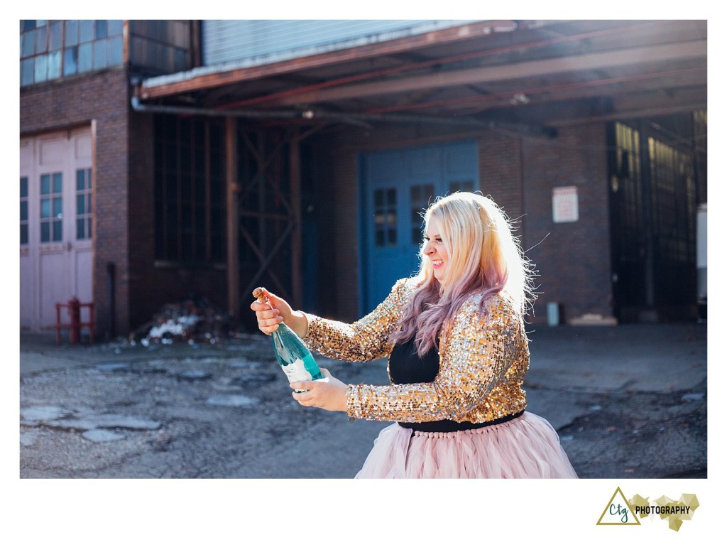 popping champagne on birthday