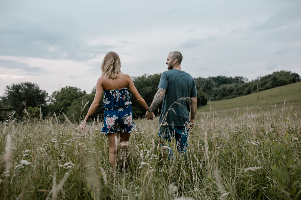 couple in a field