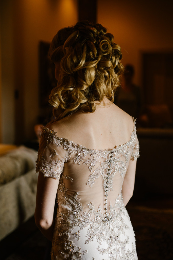 back of wedding dress