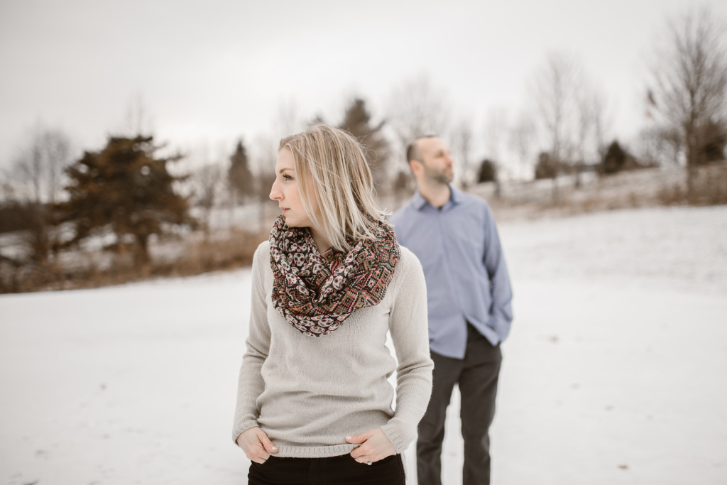 Schenley Park Winter Engagement Photos