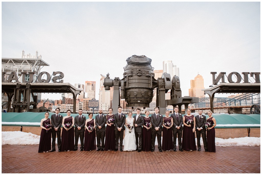 Bridal party at station square