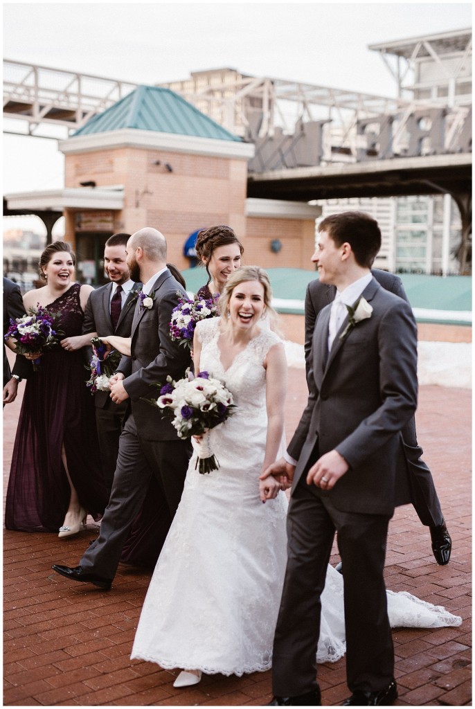 Bridal party at station square