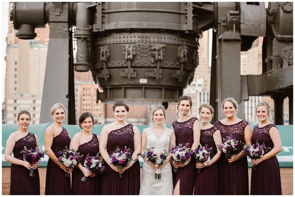 Bridal party at station square