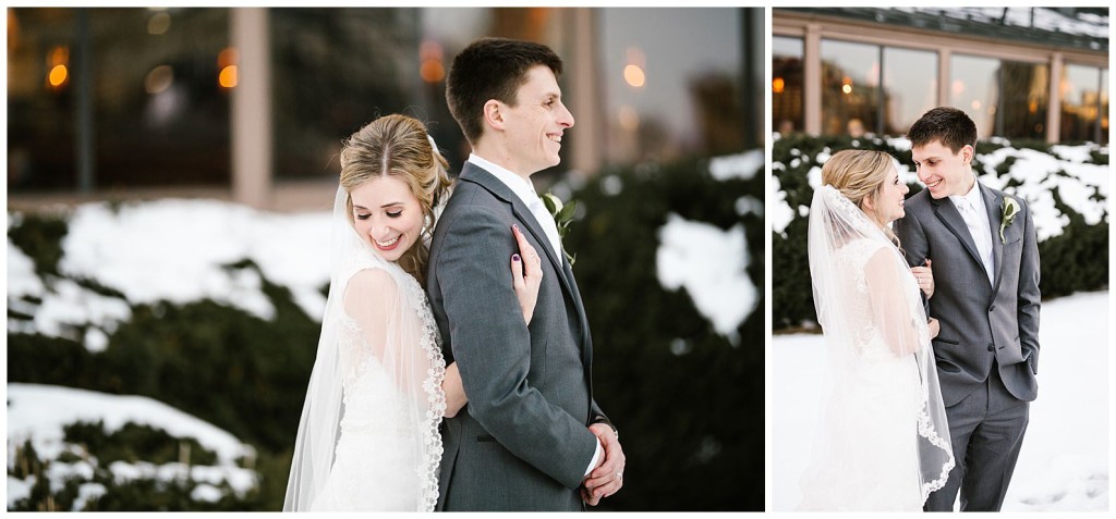 Bride and groom at station Square