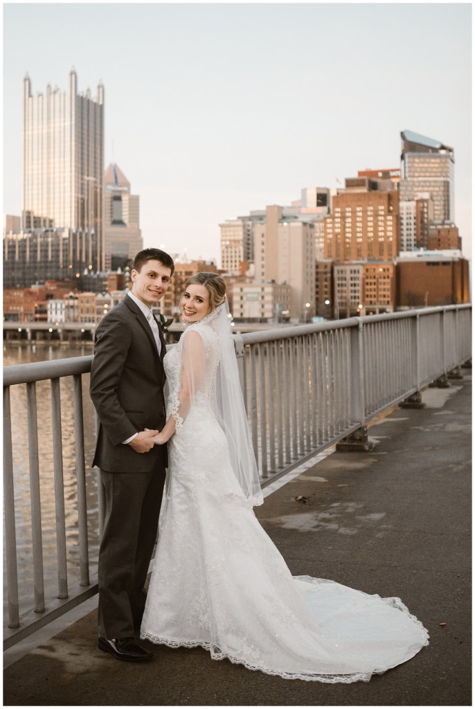 Bride and groom at Station Square